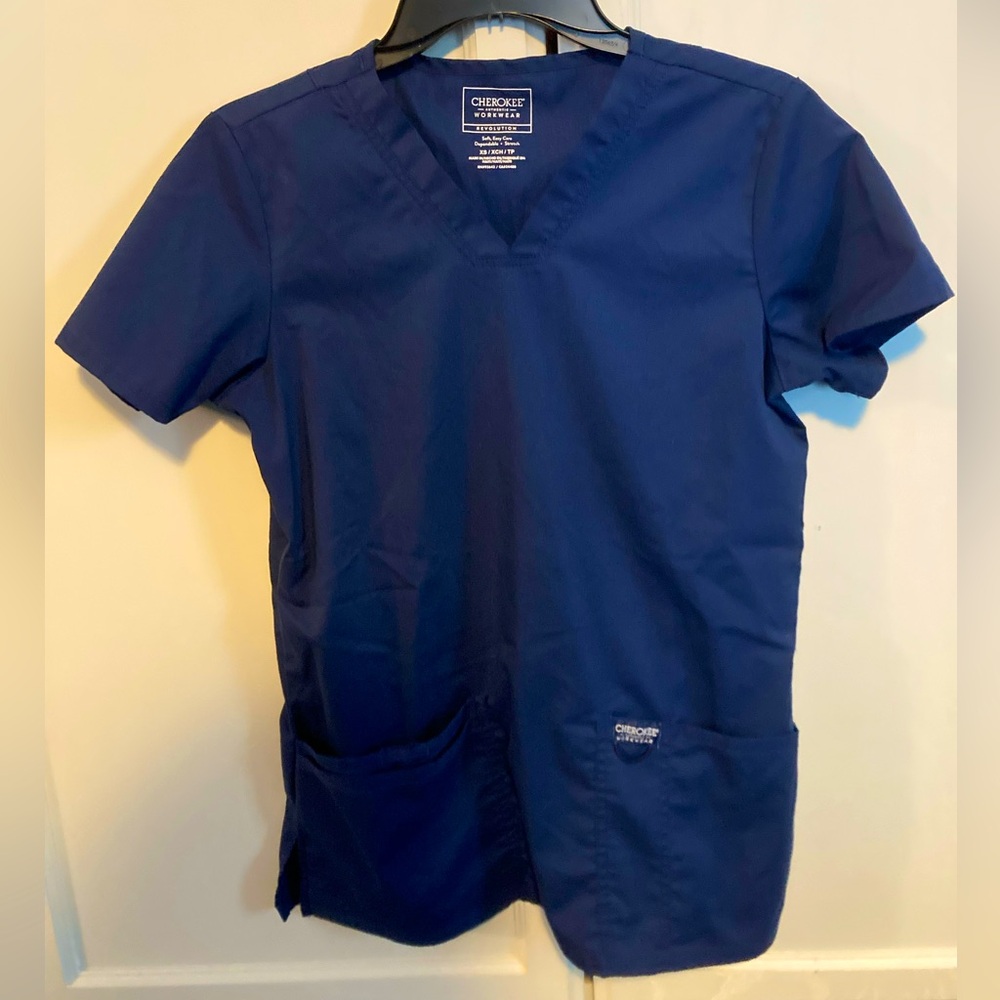 Bundle of 4 Scrub Tops - Cherokee Revolution V-neck XS Navy Women’s Tops